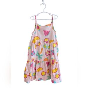 Primark Vacation 6-7T Tropical Palm Tree Colorful Kids Summer Dress
